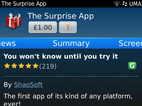 App store screen